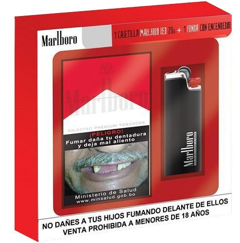 Marlboro - Pack (1 Marlboro Red 20 Cigarrillos + 1 Encendedor)
