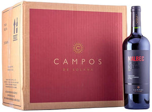 Campos de Solana - Caja 12 Malbec - Vino Tinto - Tarija - Bolivia - 12x750cc