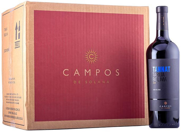 Campos de Solana - Caja 12 Tannat - Vino Tinto - Tarija - Bolivia - 12x750cc
