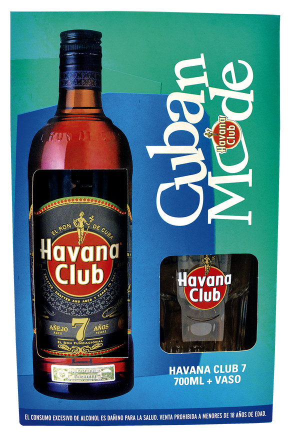 Havana Club - Pack (Havana Club 7 Años + Vaso Regalo) - Cuba - 700cc