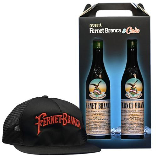 Fernet Branca - Pack (2 Fernet Branca + Gift Gorra Coleccionable Negra) - Argentina - 2x750cc