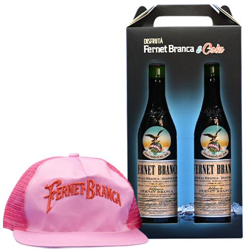 Fernet Branca - Pack (2 Fernet Branca + Gift Gorra Coleccionable Rosada) - Argentina - 2x750cc