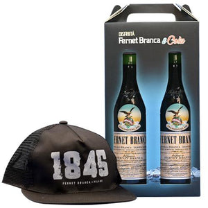 Fernet Branca - Pack (2 Fernet Branca + Gift Gorra Coleccionable 1845 Negra) - Argentina - 2x750cc