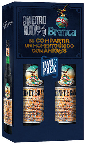 Fernet Branca - Pack Two Pack (2 Fernet 1000cc+1 Vaso Regalo) - Argentina - 2x1000cc